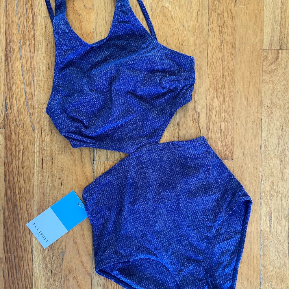 Flagpole One Piece Cut-Out Swimsuit